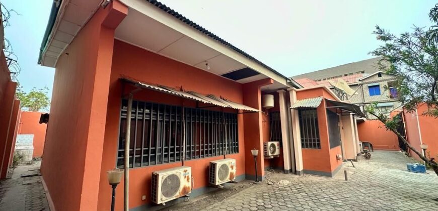 SALE: 435m² PLOT WITH 2 BEDROOM BUILDING ON KINSHASA-GOMBE