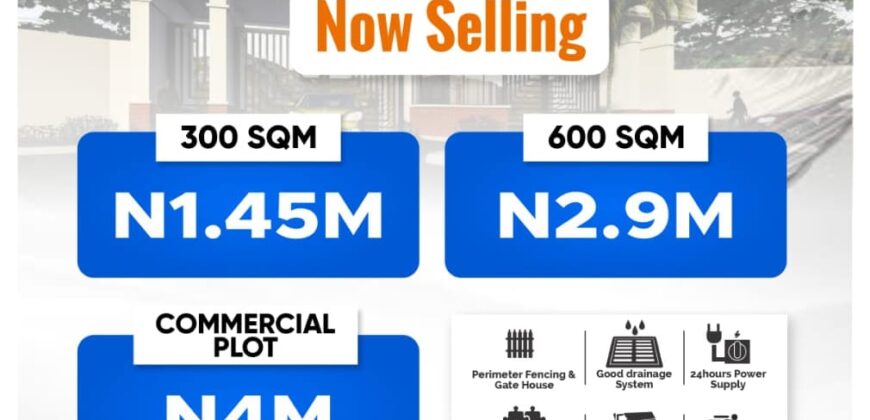 HAMPTON COURT, MOWE-OFADA COMMERCIAL PLOT FOR 4,000,000 NAIRA