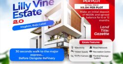 LAND AT LILY VINE 2 ESTATE FOR 6,500,000 NAIRA PER PLOT