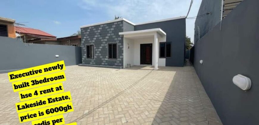 Executive newly built 3bedroom house 4 rent at Lakeside Estate,