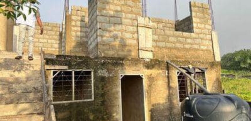 A Storey Building Plan Uncompleted Building Is Up For Sale at Comet Estates- Kwabenya(Accra)