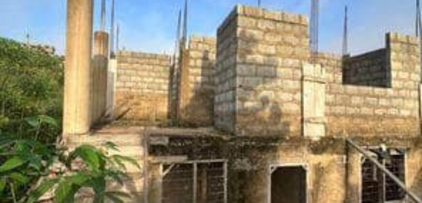 A Storey Building Plan Uncompleted Building Is Up For Sale at Comet Estates- Kwabenya(Accra)