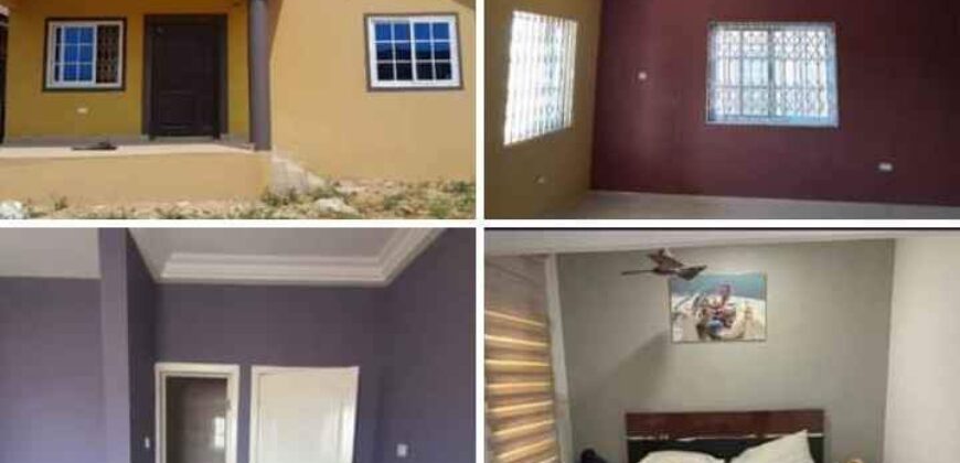 3 Bedroom House Located at Pokuase Ablekuman Awoshie Highway 10 Minutes Drive from Pokuase Interchange.