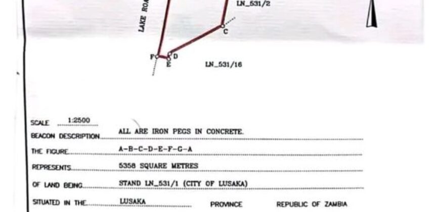 Prime plot for sale junction Twin Palm and Lake Road