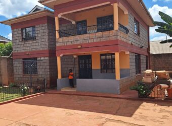 4 bedroom master ensuite maisonette along Kenyatta Rd approximately 2.5km from Thika Superhighway.