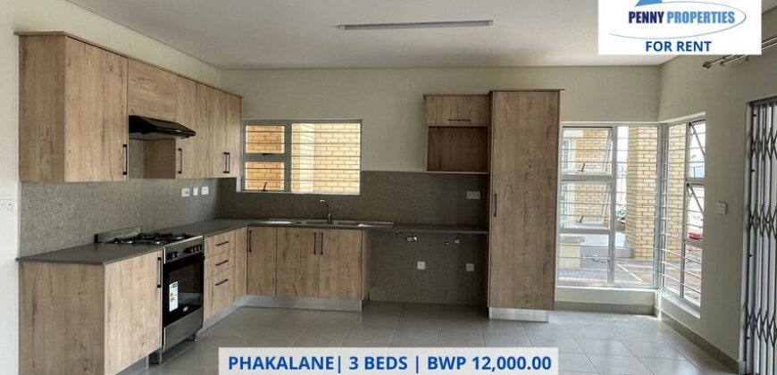 3 Bedrooms Townhouse For Rent Phakalane