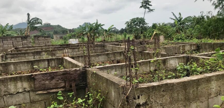 Foundation of a duplex on a 500msq land available for sale behind limbe