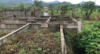 Foundation of a duplex on a 500msq land available for sale behind limbe