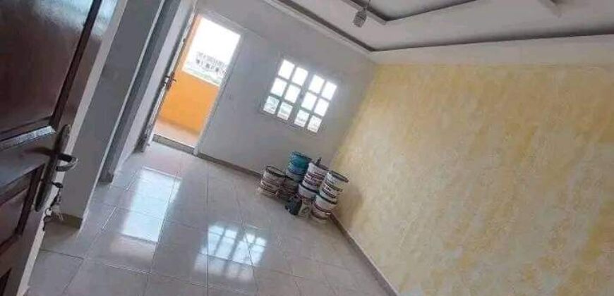 Apartment of 3 rooms 2 bathrooms in Cocody angre nouveau CHU djorobite 2 behind the base cie in the neighborhood non-bituminated zone 500m from the main road