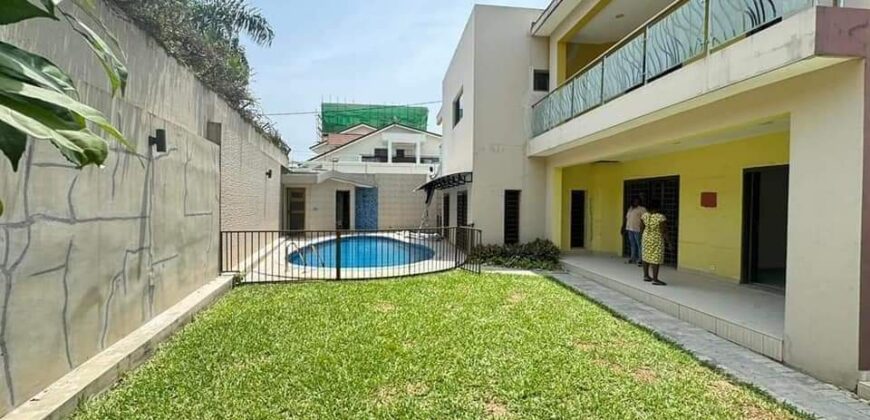 Magnificent 07 ROOMS Duplex Villa with SWIMMING POOL For #RENTAL in COCODY RIVIERA 3 in a secure and residential city.