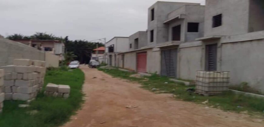 vente chap chap: une villa basse de 4 pièces bâtie sur 500m2 avec ACD en finition à Cocody Faya, Abatta.